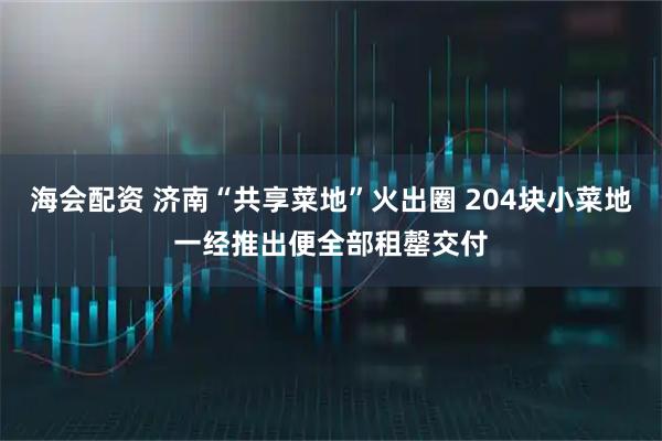 海会配资 济南“共享菜地”火出圈 204块小菜地一经推出便全部租罄交付